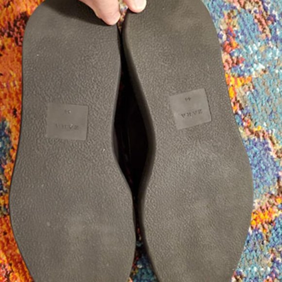 Zara men\'s black suede dress shoes EU size 44 (US size 11) Made in PORTUGAL!